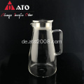 ATO Clear Borosilicate Glass Pitcher mit Edelstahl